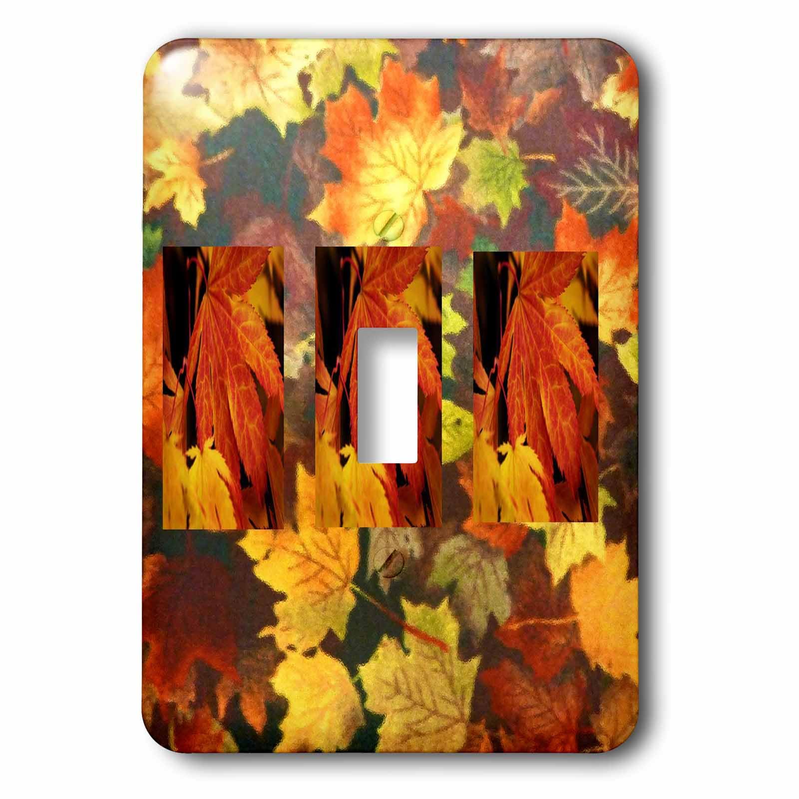 Interrupteur à baïonnette 3 Fall Leaves 3dRose LSP_27106_1 coloré