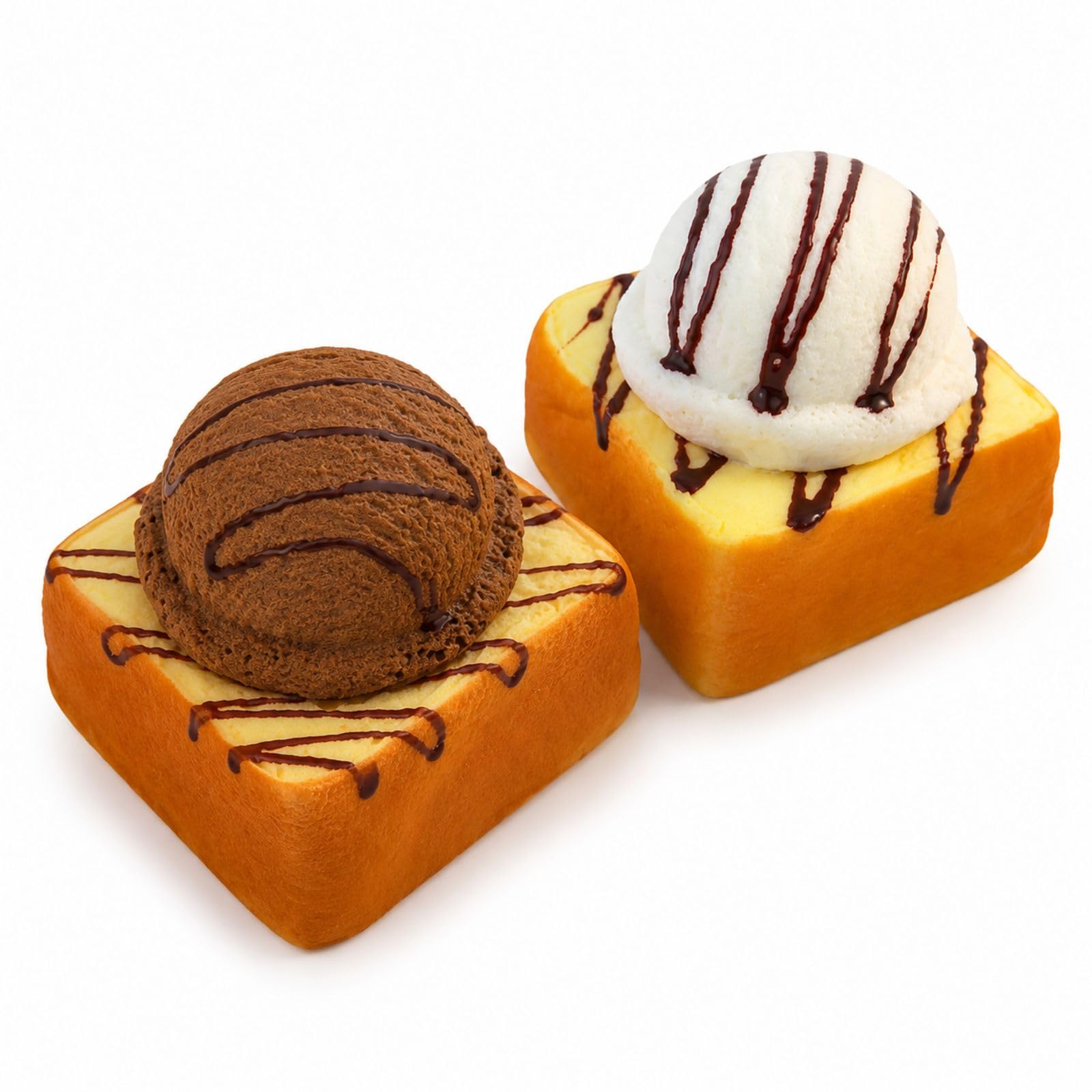 2 PCS Bread Squishy, Slow Rising Squishies, Delightful Decor for Home and Office, For Squishy Lovers and Those Who Adore Food inspired Decor