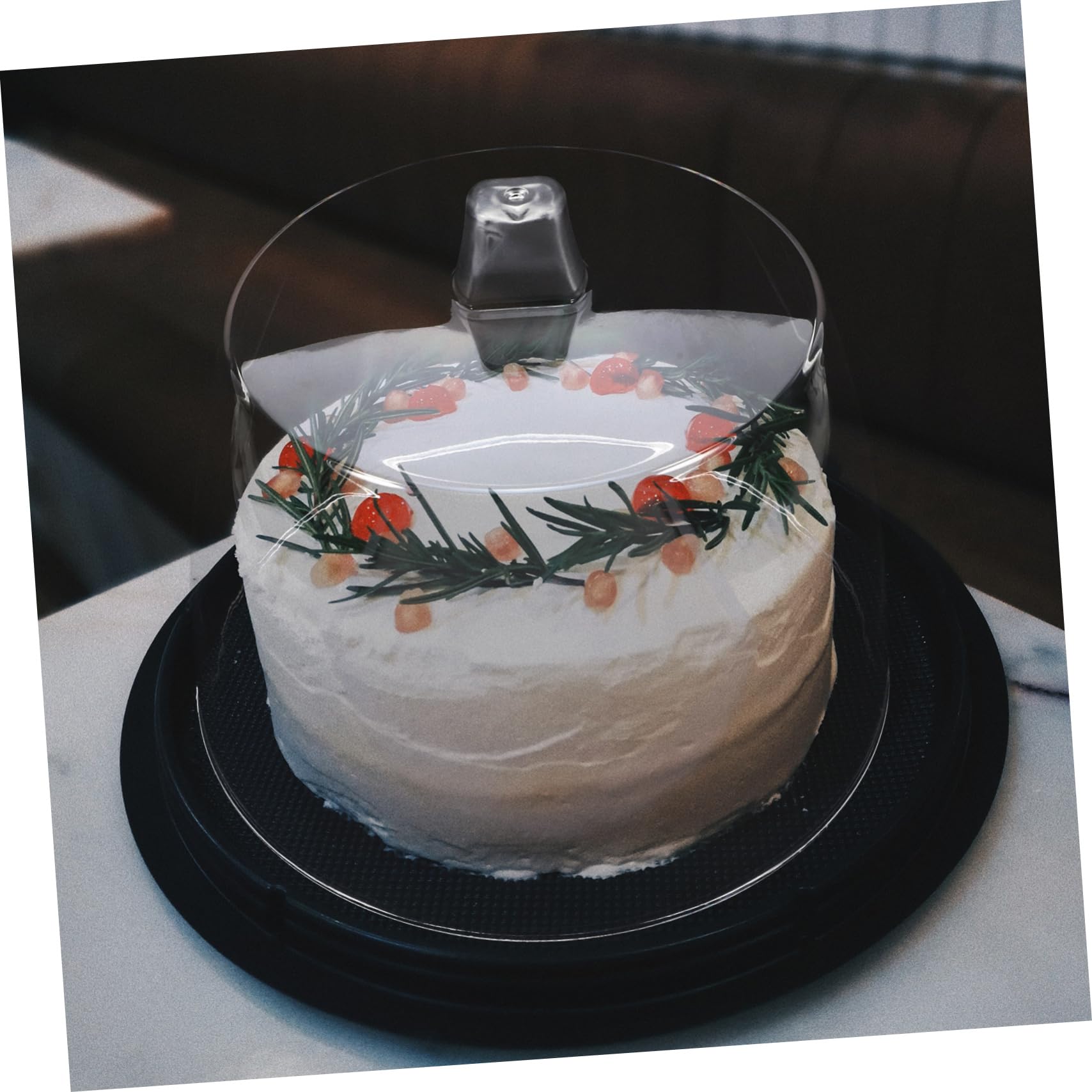 COLLBATH Transparente Käseglocke aus Acryl Robust und Tragbar für Kuchen und Früchte Leicht zu Reinigen für Picknick und Draußen Herdabdeckung Gasherd