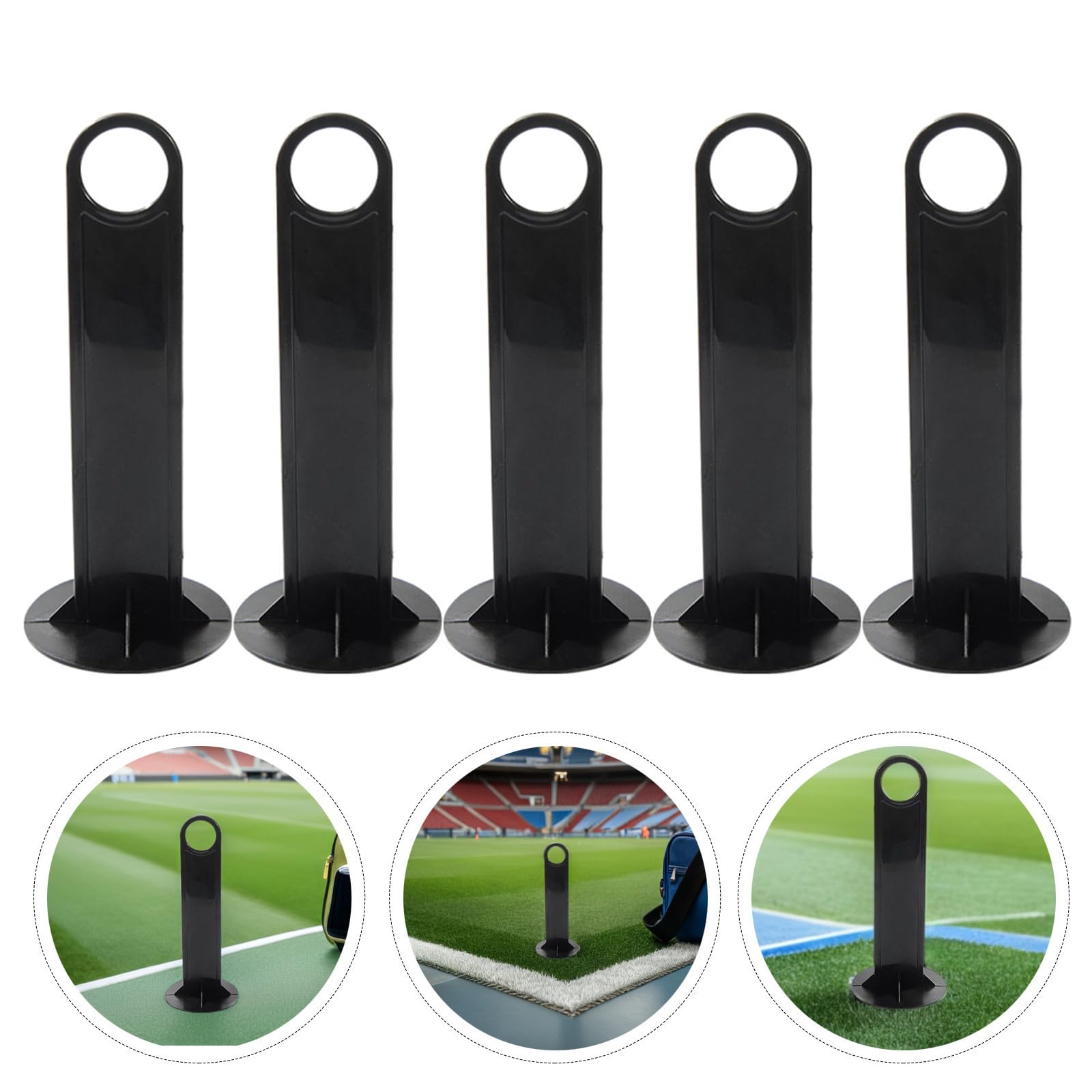 PACKOVE 5pièces Support Disques de Marquage PP pour Entraînement de Football avec Poignée Accessoire pour Cônes de Foot Rangement Facile des Disques de Signalisation