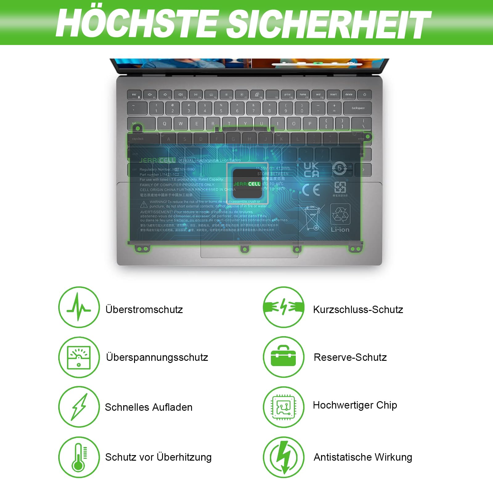 HT03XL HTO3XL L11119-855 Laptop Akku für HP Pavilion 250 G7 255 G7 14-CE 14-CF 14-CK 14-cm 14Q-CY 14S-CF 15-CS 15-CW 15-DA 15-CR 15-CU 17-by 255 G7 340 G5 348 G5 L11421-542 HSTNN-LB8M