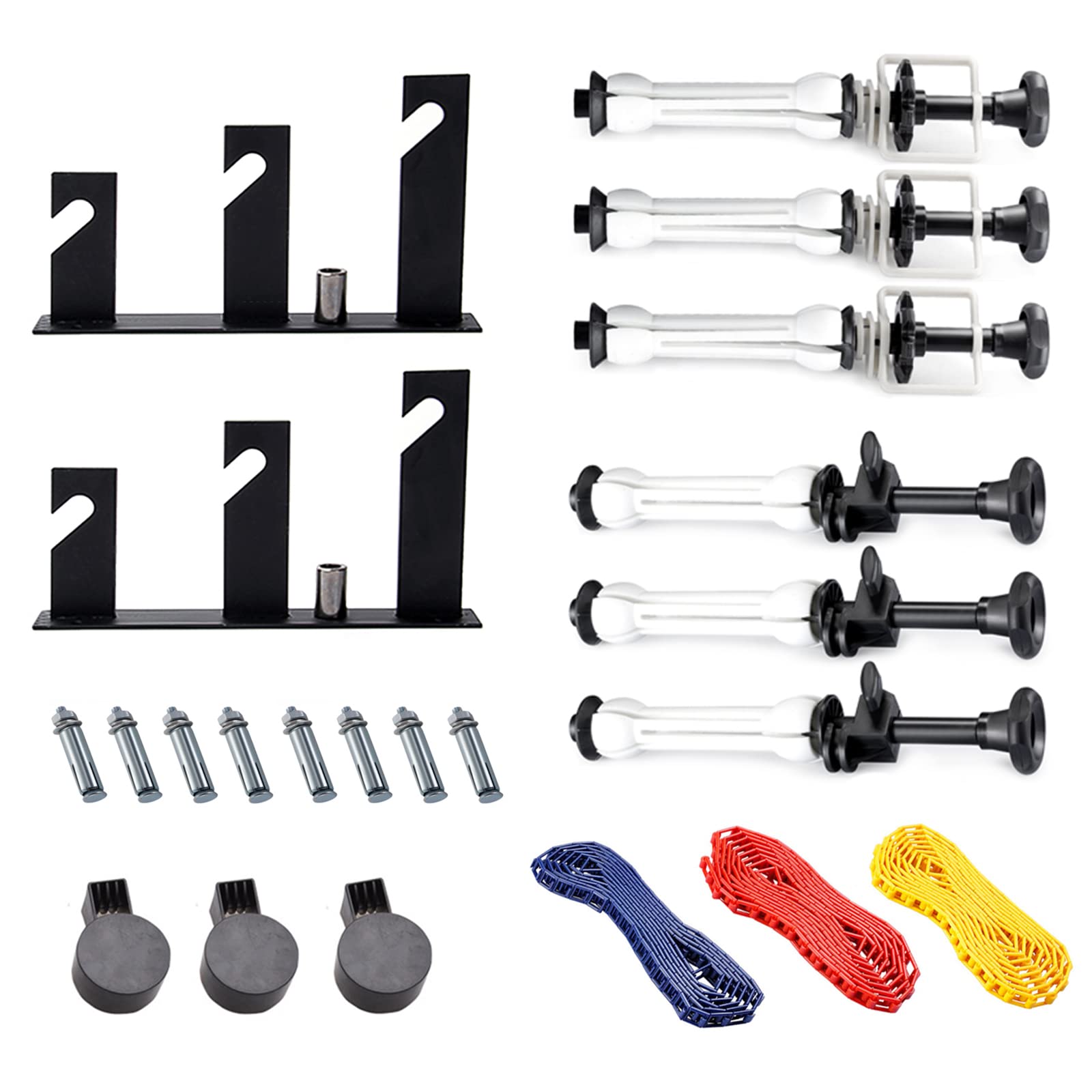 ZLY3 Roller Wall Mounting Manual Background Support System,Photo Background Ceiling Holder,for Home Studio Live Stream Game Video, Including 2 Double Hooks, Expand Bars,3 Chains,Eight Screws