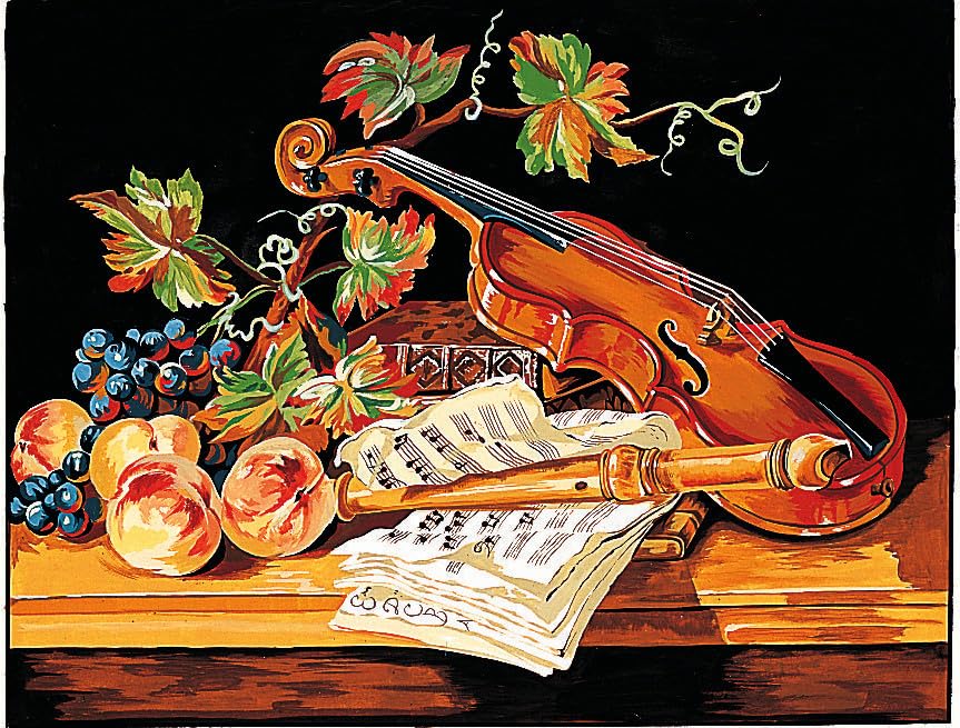 Canevas Pénélope Antique Nature Morte au Violon 50 kit tapisserie au point de croix