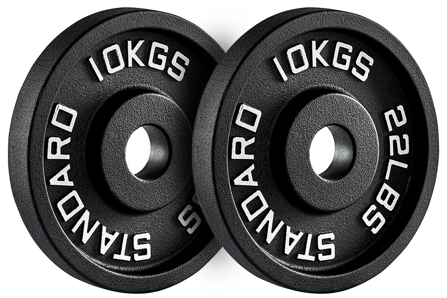 FK Sports Olympic Weight Plates, 2" Cast Iron Weights, Barbell Plates 2.5kg, 5kg, 10kg, 15kg, 20kg, 25kg, Durable Weight Plates for Home Gym & Fitness, Weight Set, Sold in Pair (C) 2 X 10KG)