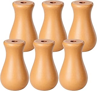 Boao 12 Pieces Wood Blind Pull Cord Knobs 1.26" x 0.75" Wooden Tassels Window Blinds Cord Tassels Hanging Ball Pulls for Curtain Craft