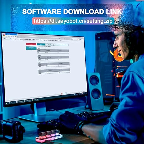 Miniatura 7 de Ecarke Mini teclado mecánico negro de 4 teclas para juegos, autoprogramación, teclados OSU para juegos de intercambio en caliente con cable de datos