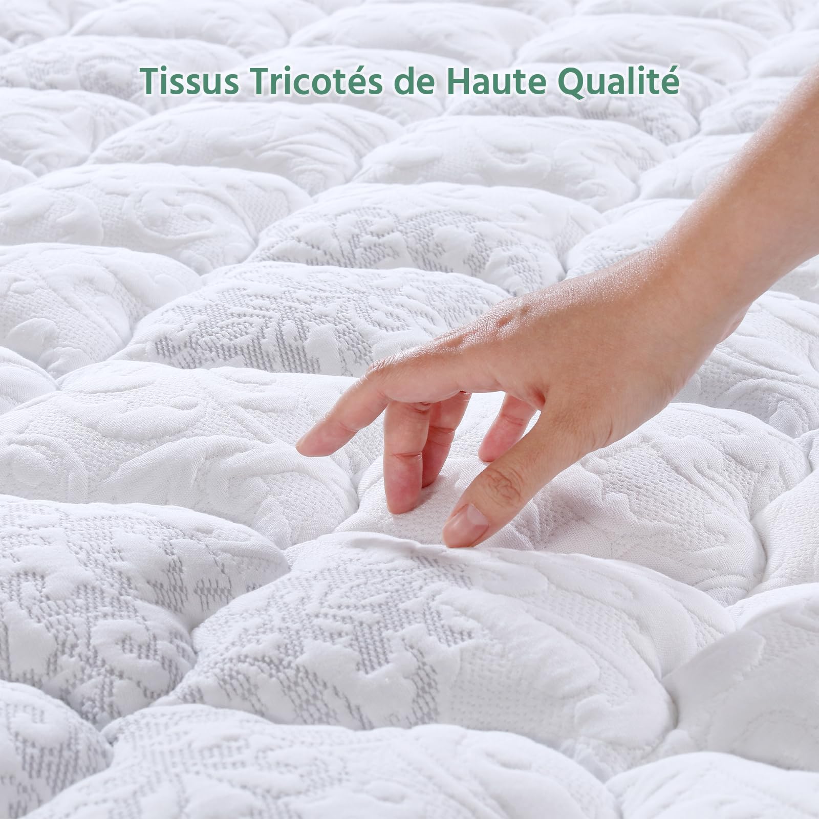 SZsuilong Matelas 140x190, Épaisseur 28 cm Fermeté Moyenne Matelas Hybride avec Memoire de Forme et Ressorts Ensachés Indépendants, Haute Densité 7 Zones Respirant Durable, CertiPUR-US et Oeko-Tex