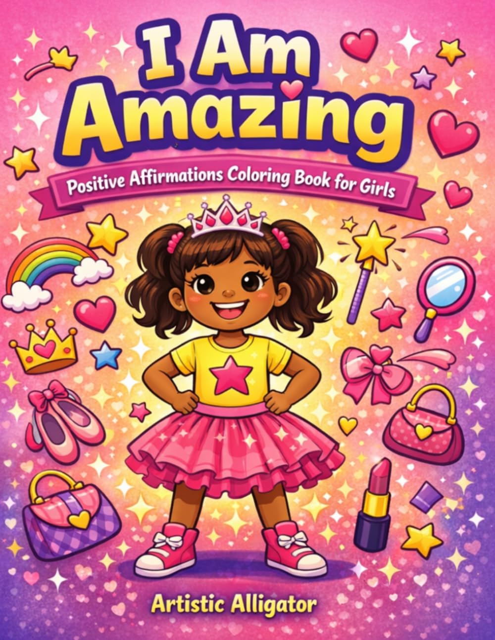 I Am Amazing! A Girls Words of Affirmation Coloring Book for Ages 2–6: Fun & Simple Positive Affirmations with Cute Coloring Pages to Build Confidence, Kindness & Self-Love