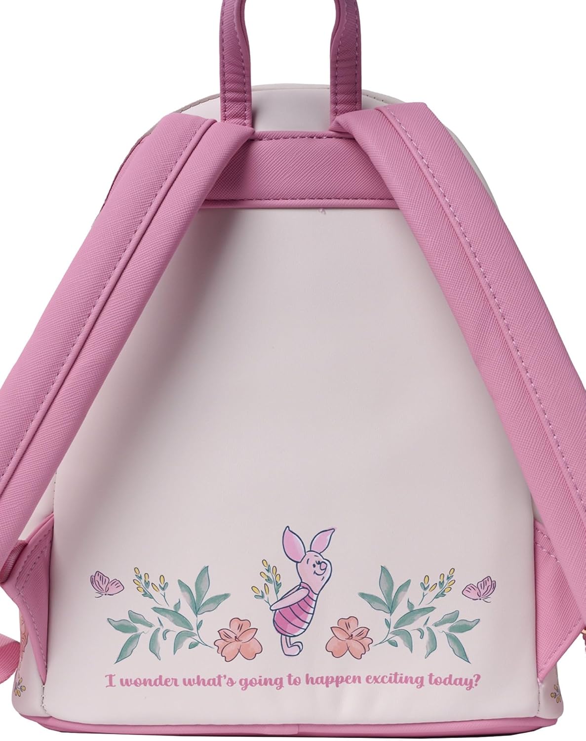 Loungefly Piglet Mini Backpack Handbag Floral Print Double Strap Shoulder Bag (Pink, Piglet) - Image 8