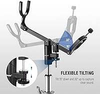 Vista 4 de NEEWER Soporte de poste de micrófono con perno de 5/8 pulgadas para soporte de luz, soporte de brazo de brazo de brazo C, adaptador de montaje