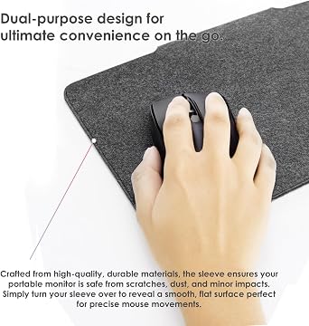 Kado 15.6 Inch Portable Monitor Protective Sleeve Carrying Bag 15.55x9.25 | For Sceptre Kado MNN KYY InnoView Yxk ForHelp AYY VisionOwl Yodoit Uperfect ViewSonic ASUS Dell Lenovo 15.6 Portable Display