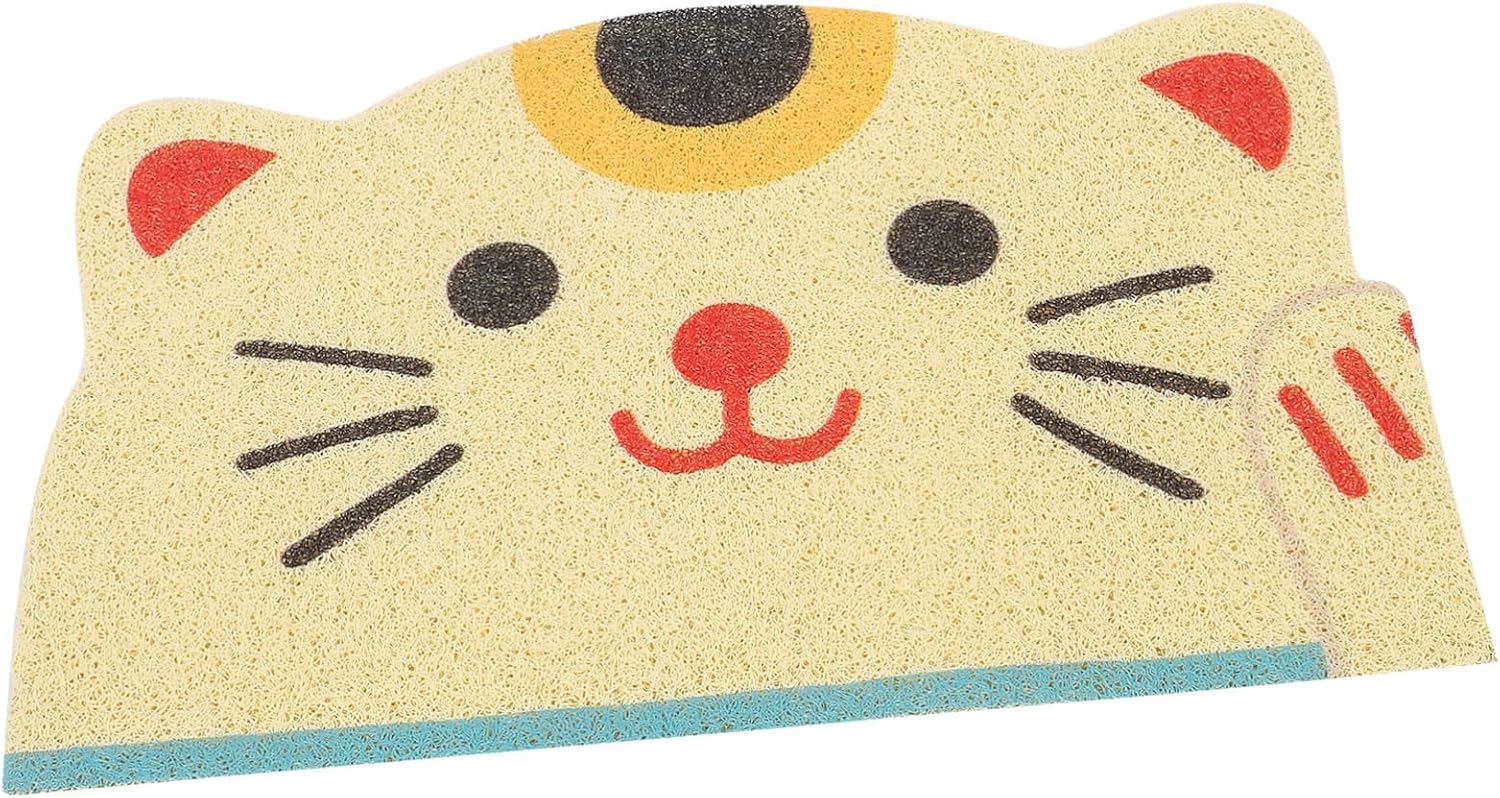 Toddmomy Cat Litter Box Mat Non- Pet Litter Mat for All Comfortable and Versatile Cat Accessory Design for Secure Use Easy to and Maintain