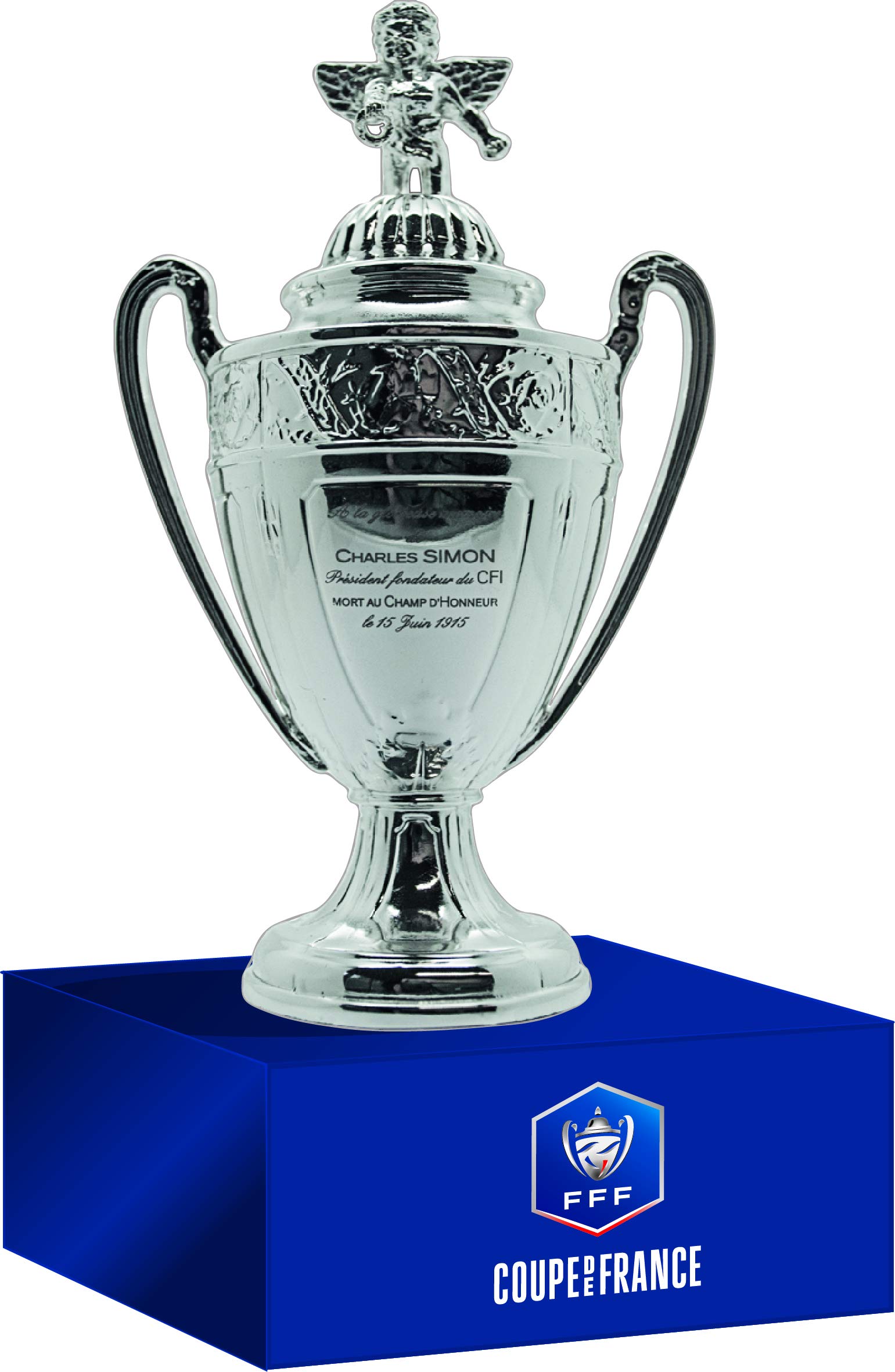 Coupe de France en 3D sur Socle en Bois (Version 100mm)