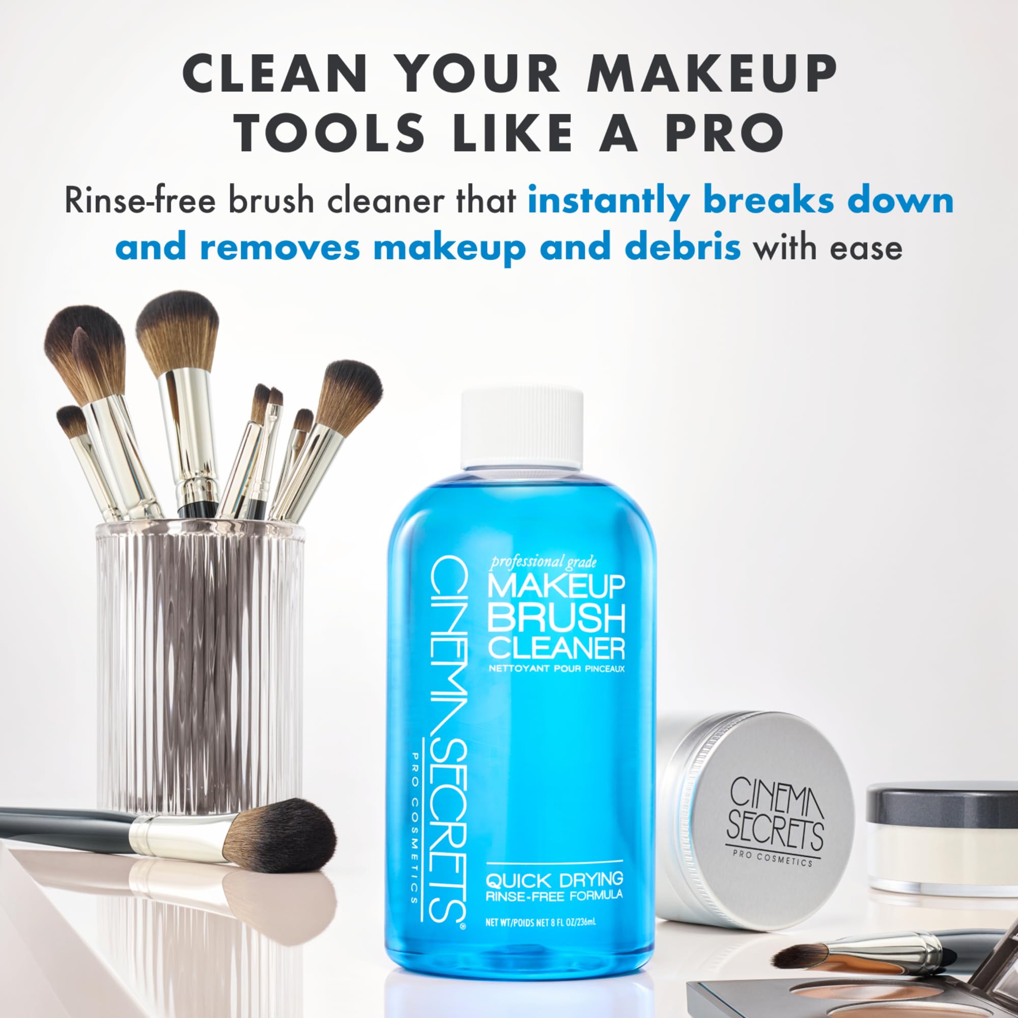 Cinema Secrets Original Blue Vanilla Makeup Brush Cleaner Spray Combo