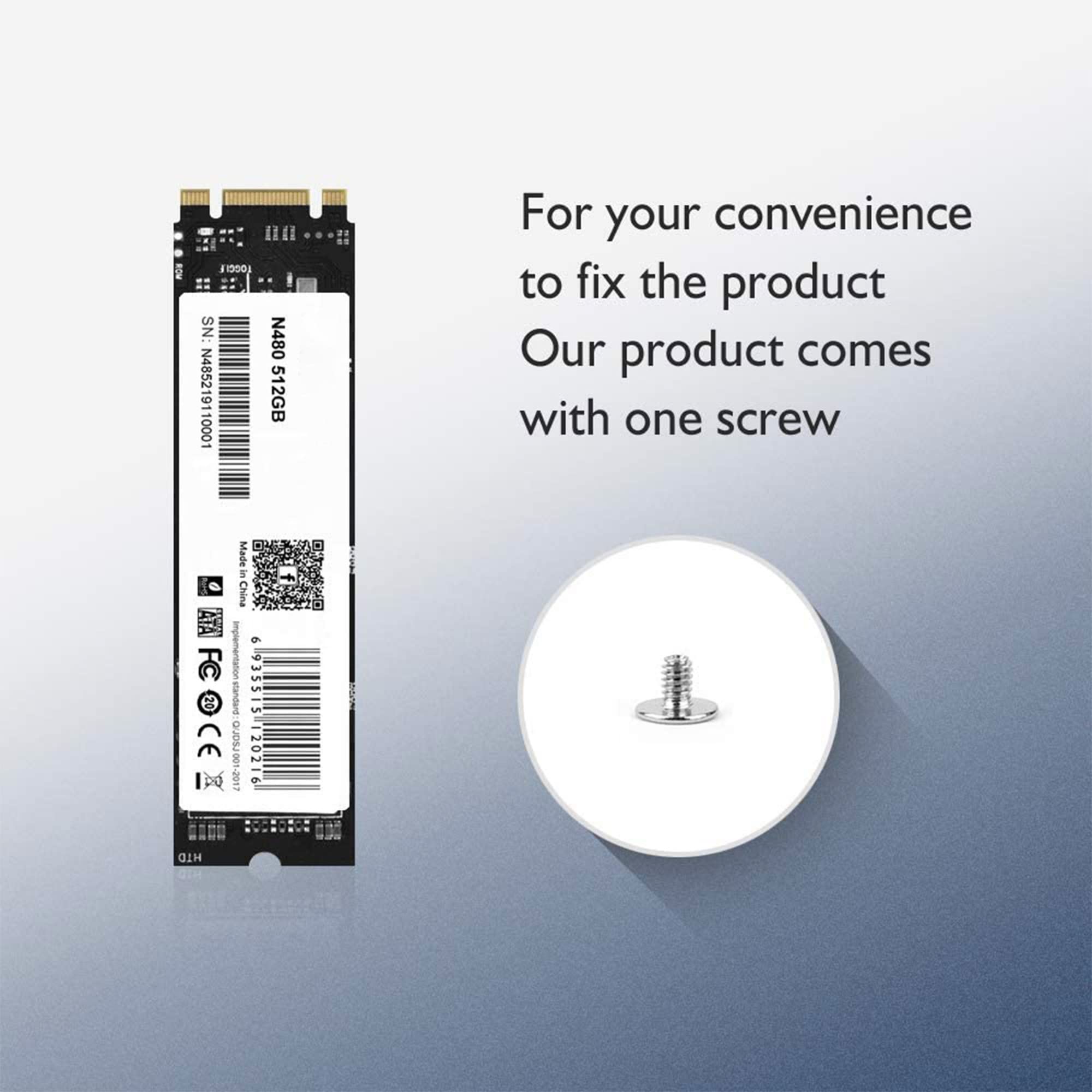SIMPLETEK Memoria SSD M.2 SATA NGFF 512GB 2280 | Disco Archiviazione a Stato Solido 6.0Gb/s | compatibile con interfaccia SATA2 (3.0GB/s)