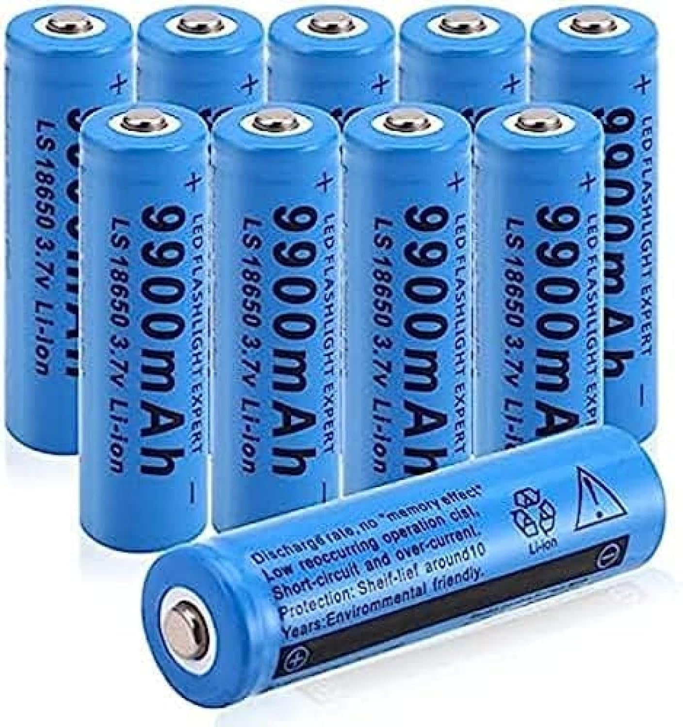 3.7V リチウムイオン充電式 - 9900mAh 大容量ボタン電池、ソーラーライト、ドアベル、ガーデンライト用、10個 即納 4本  18650リチウムイオンバッテリー 充電池 3.7V充電式バッテリー LED懐中電灯用ヘッドライト用 電化製品用 大容量3000ｍAh保護回路付  PSE認証済み ...