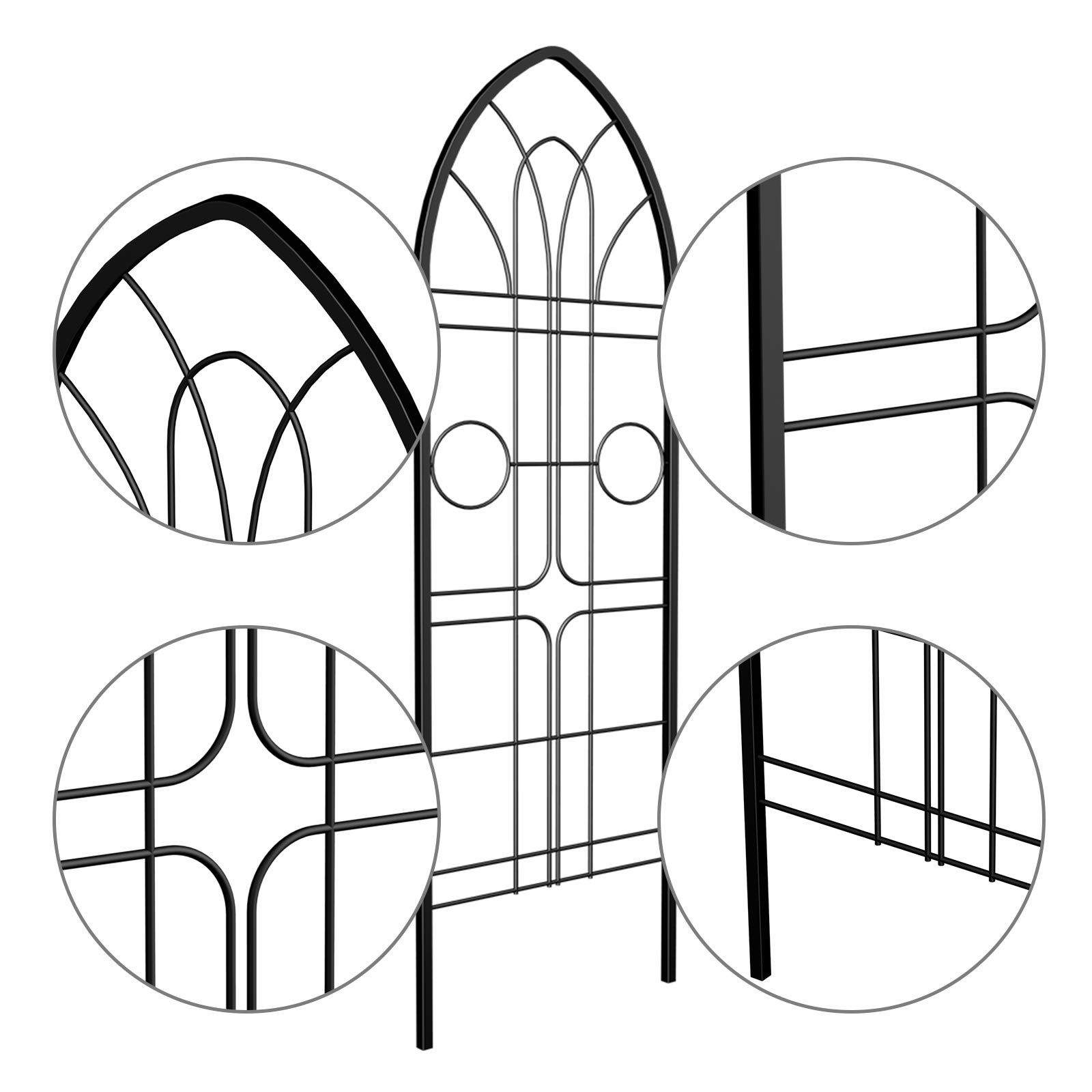 Amagabeli Garden Trellis 72” x21” x 4 Pack Heavy Duty Rustproof Iron