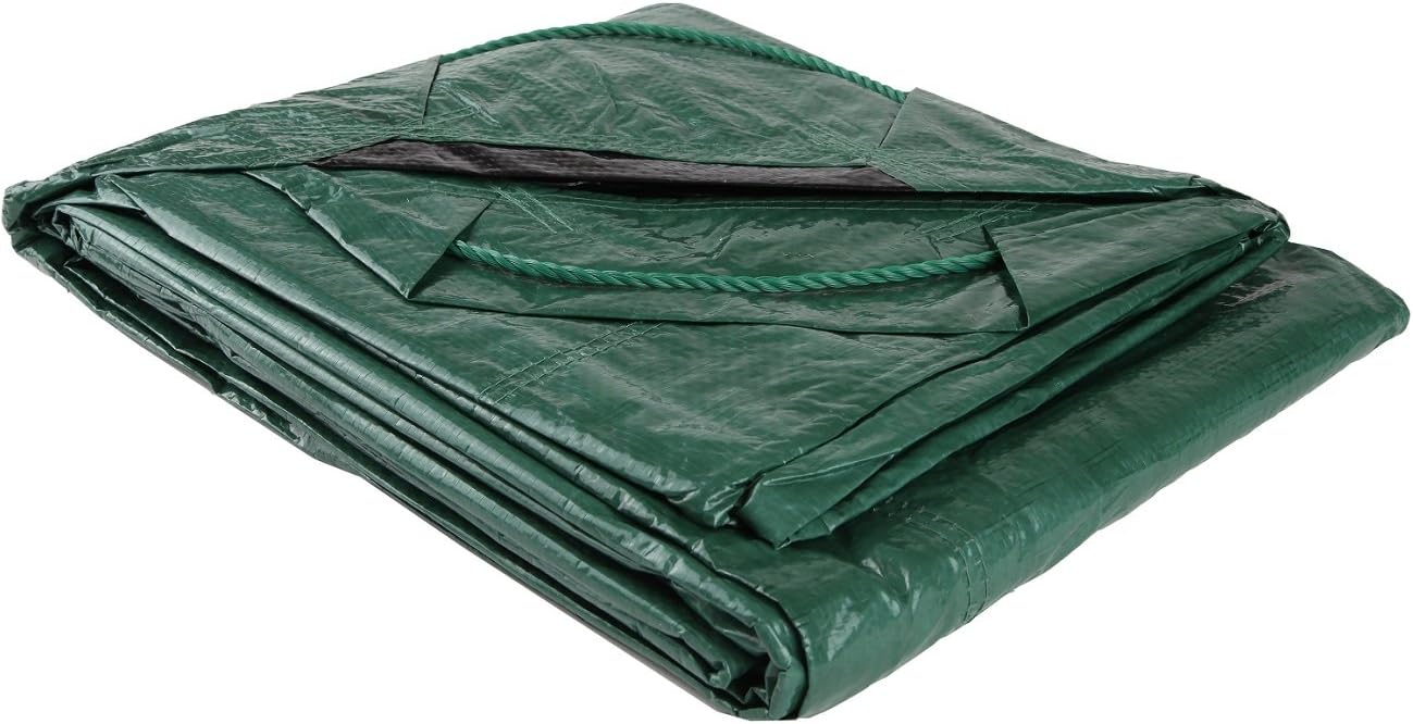 Shefko 0-99393-10909-4 Yard Tarp 8.2 X 8.2 - Versatile Drawstring Tarp for Yard Clean Ups - Convenient and Handy - Formed Into an Instant Dragging Bag - Ideal as BBQ Grill and Outdoors Furniture Cover