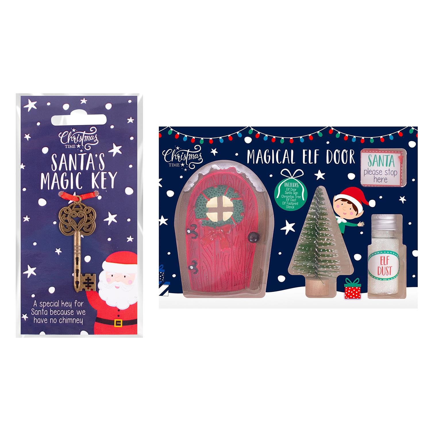 Yöl Magical Key + Elf Door Elf Door And Magical Door Key Christmas Eve Activity Magic Of Xmas Hanging Decoration Fairy Door North Pole Workshop
