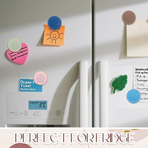 Miniatura 5 de Outus 45 imanes para pizarra blanca, mini imanes para refrigerador, pizarra seca, suministros para profesores para oficina en casa (color suave, 1.2