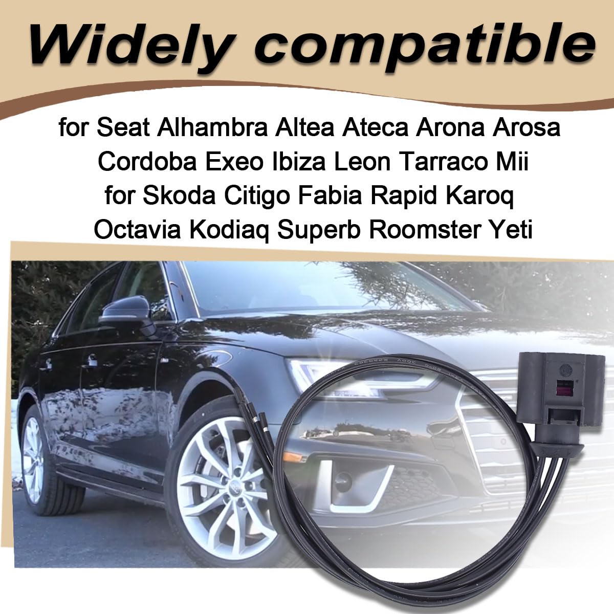 ZAMDOE 1J0973703 sensore di livello dell'olio connettore presa cablaggio per Audi A1 A2 A3 A4 A5 A6 A7 A8 per VW per Seat per Skoda Guarnizioni Femmina Sensore Plug Kit 8K0973703 3D0973703