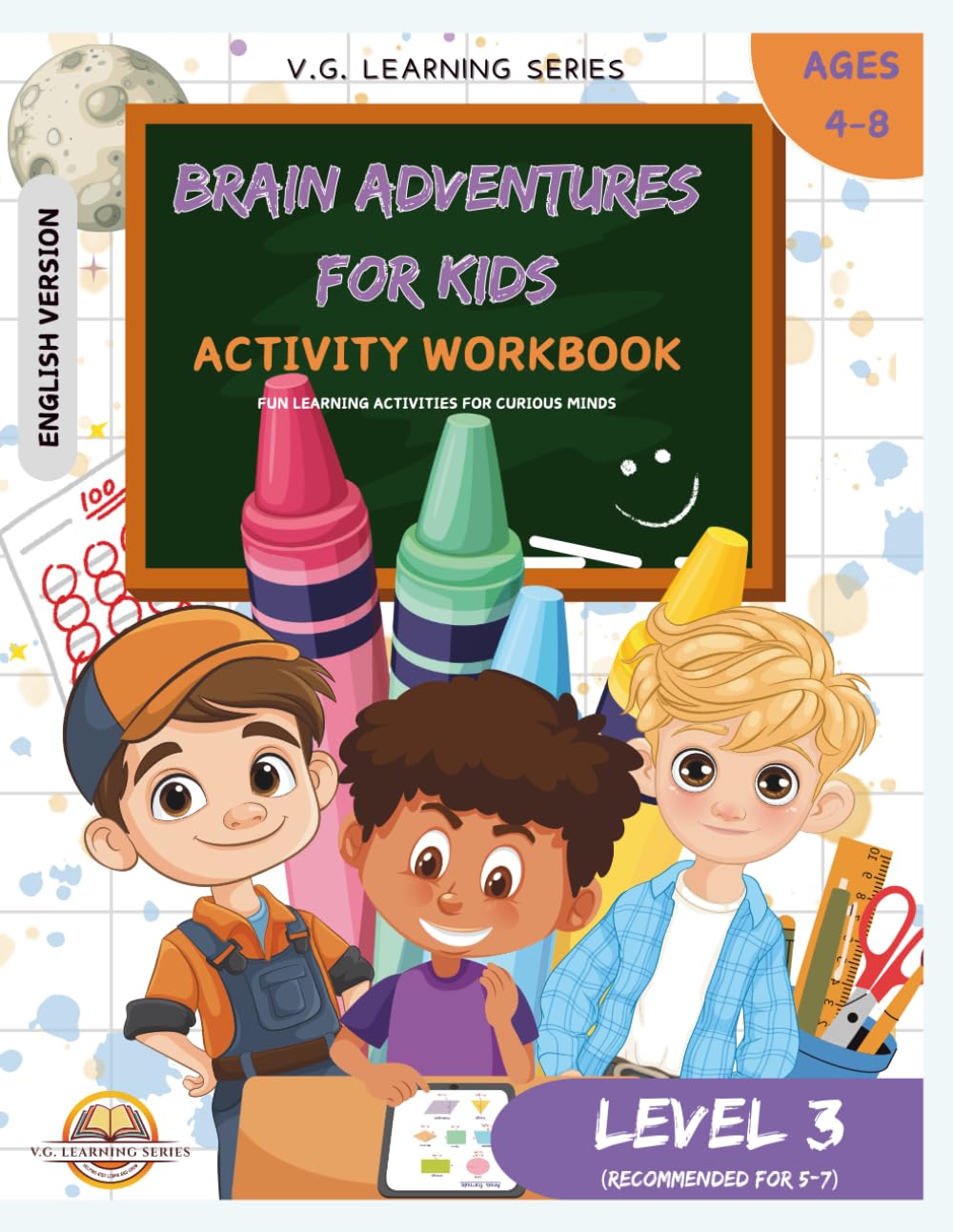 Brain Adventures for Kids: Activity Workbook for Ages 4–8: Logic and Thinking Games, Mazes, Puzzles, and Skill-Building Activities for Preschool and Kindergarten