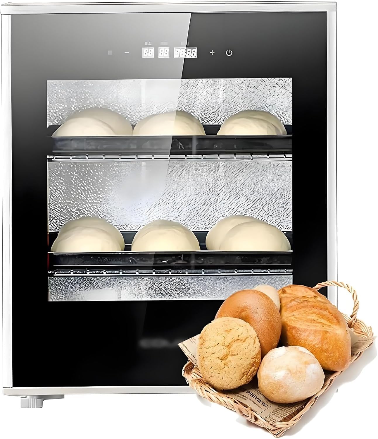 Caja de Fermentación Eléctrica 40L para Pan, Máquina Proofer con Control de Humedad y Temperatura para Masa de Pizza y Yogur, Fermentadora de Pan para Hornear en Casa de Manera