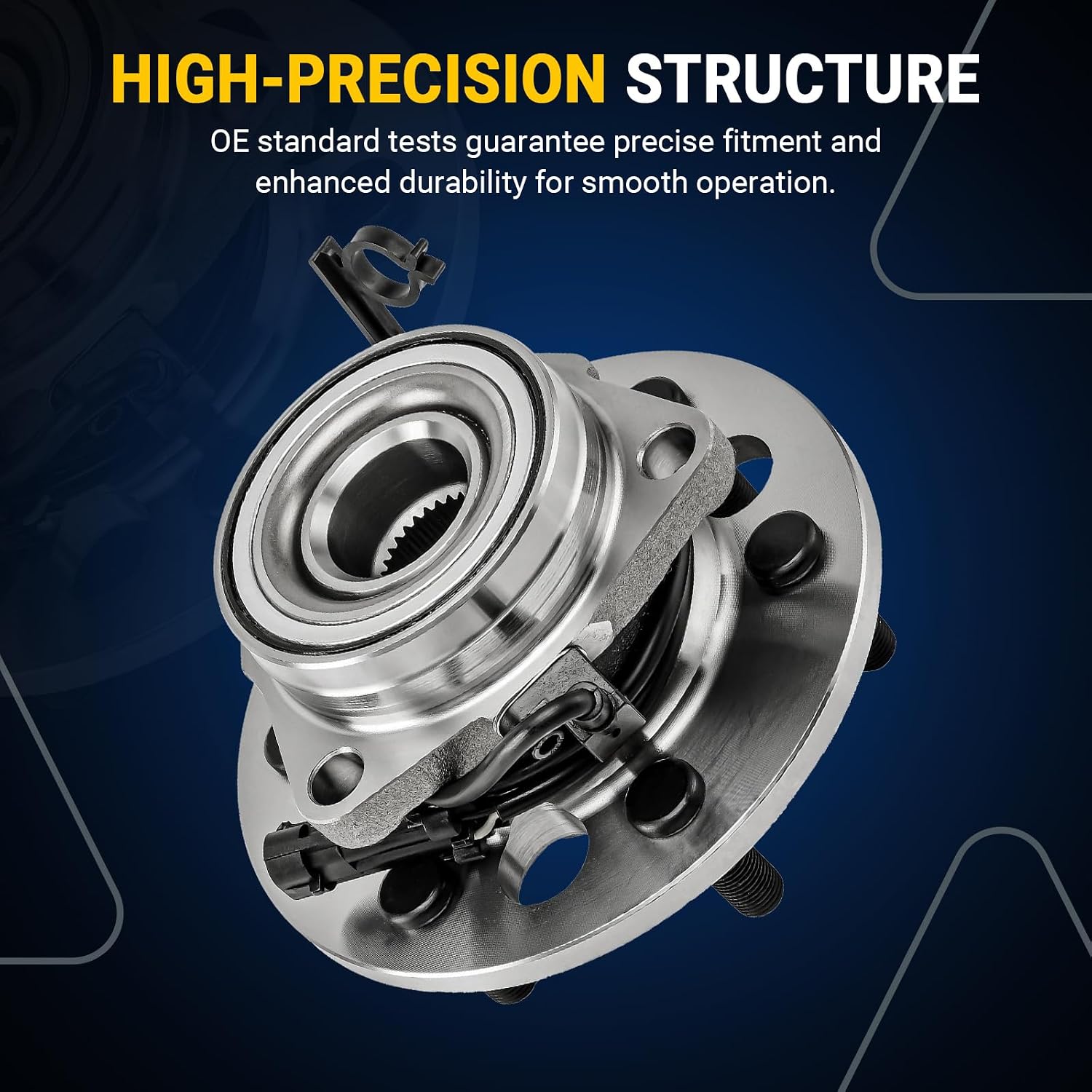 AUTOCLUB Front for 1995 1996 1997 1998 1999 Chevy Tahoe K1500 Suburban Wheel Bearing Hub Assembly, for GMC K1500 Suburban Yukon, Cadillac Escalade Replacement, 515024 2Pcs [4WD 6-Lug]