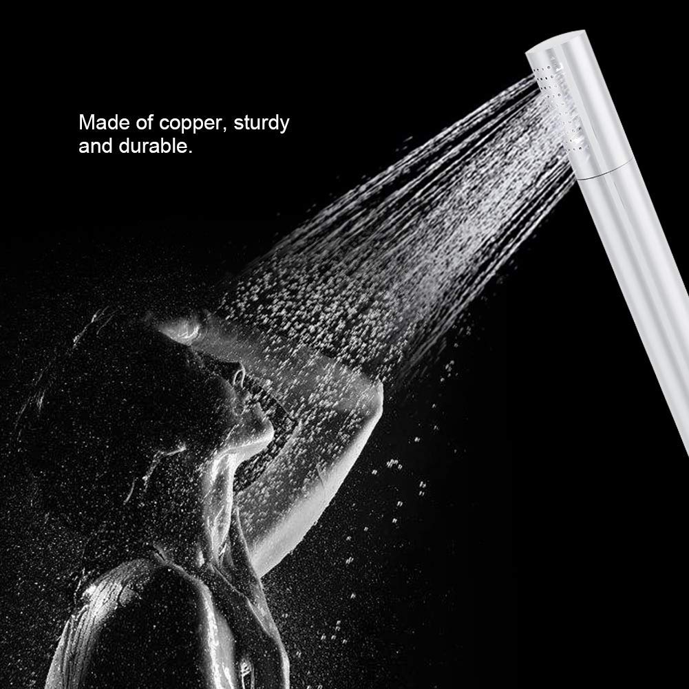 Cylindrical Shower Head Removable for Home Bathroom, Siliver - Image 3