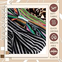 Vista 4 de Diademas bohemias para mujer, bandas anchas para la cabeza, turbante anudadas, bufanda para el pelo a rayas, diadema con estampado de leopardo