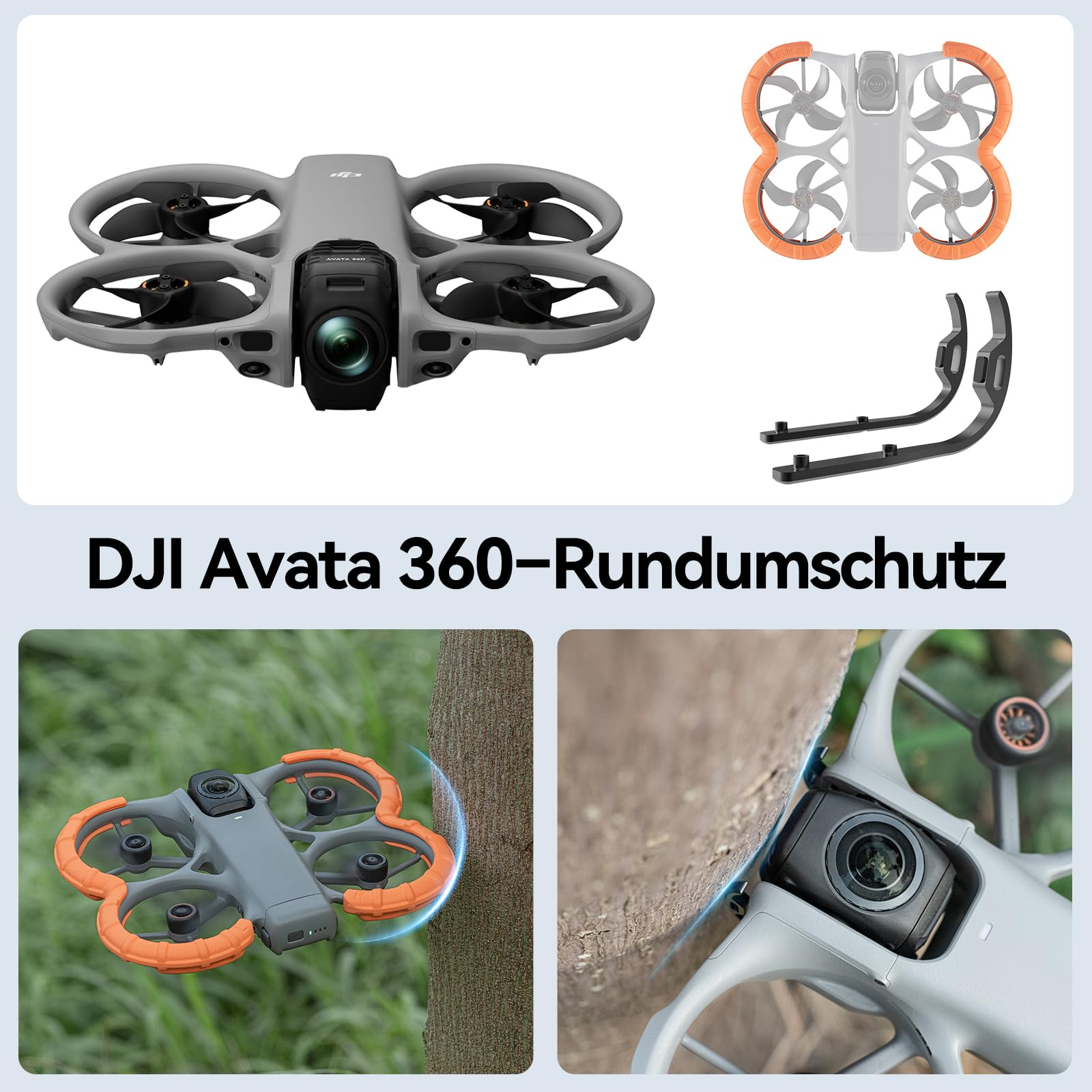 DJI Avata 360 Motion Fly More Combo mit Vielseitiges Zubehör, 360°-Drohne mit 1-Zoll-8K-360°-Imaging, 360°-Kameradrohne mit Propellerschutz. Enthält Goggles N3 und RC Motion 3