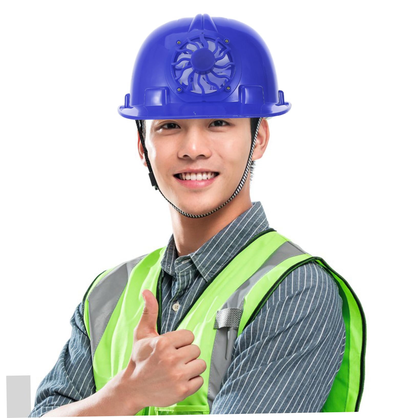 Gatuida Casco Sicurezza con Ventilatore Solare Casco per Edilizia e Lavori Protezione Resistente Design Versatile per Attività Outdoor senza Batteria