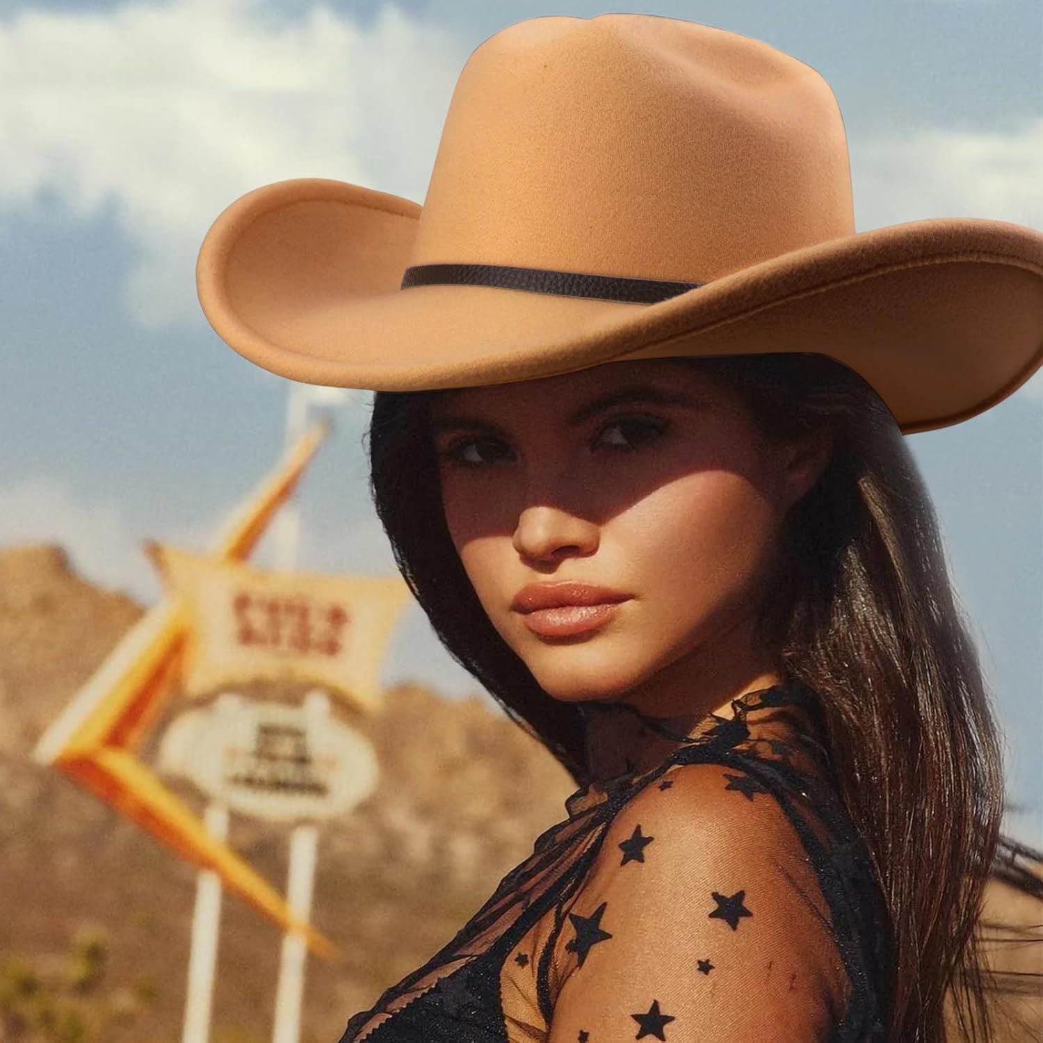 DRESHOW Cowboy Hat for Women and Men Classic Felt Western Hat for Cowboys Cowgirls Wide Brim Belt Buckle Retro Fedora Hats - Image 6