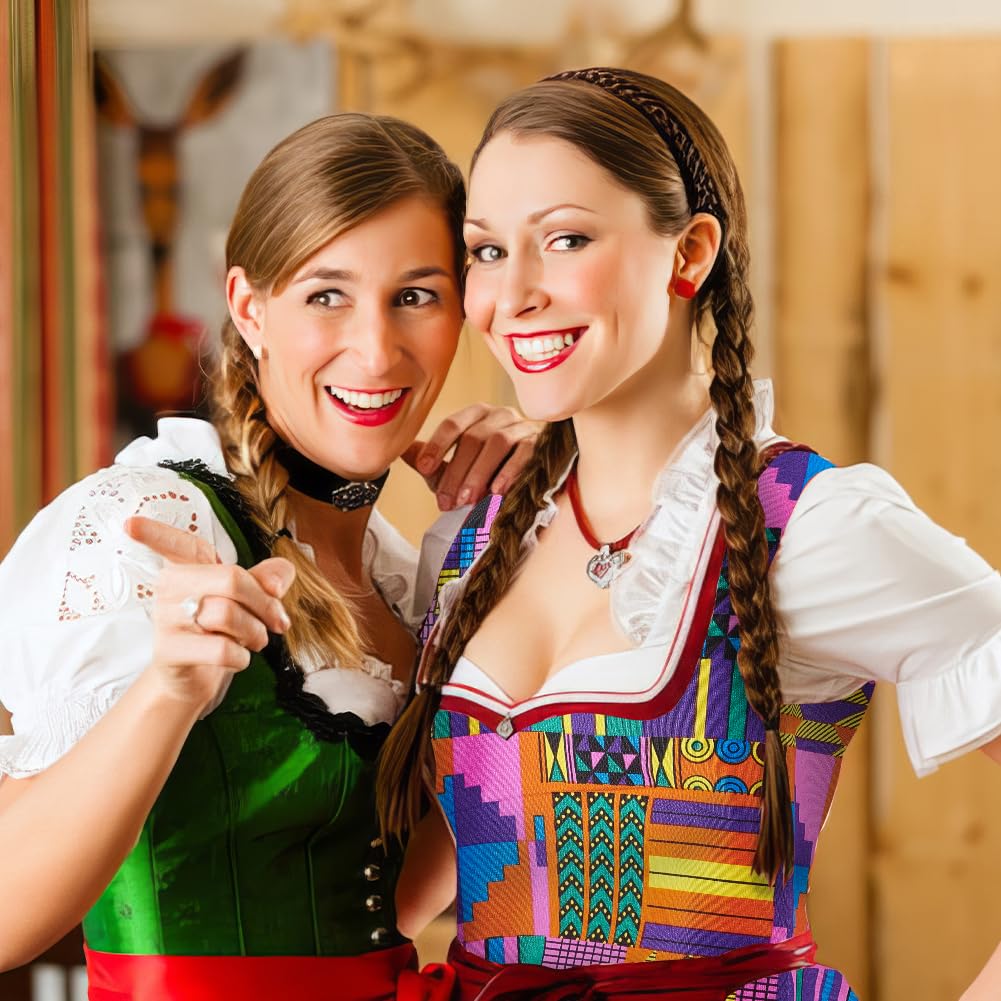 FINGERINSPIRE 6 Yards Cloth African Fabric by The Yard - 45 Inch Wide Colorful Kente Wax Printed Polyester Fabric, Ethnic Style Patchwork for Party Dress, DIY Crafts, Garment Accessories - Image 6