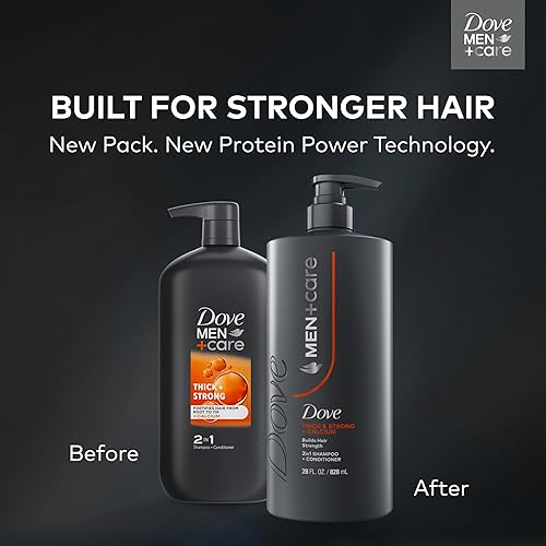 Miniatura 3 de DOVE MEN + CARE Champú 1 unidad Grueso y Fuerte, fortalece el cabello, con calcio 28 fl oz