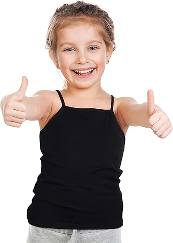 Vista 6 de SATINIOR Camiseta sin mangas con tirantes delgados, 4 piezas para niñas