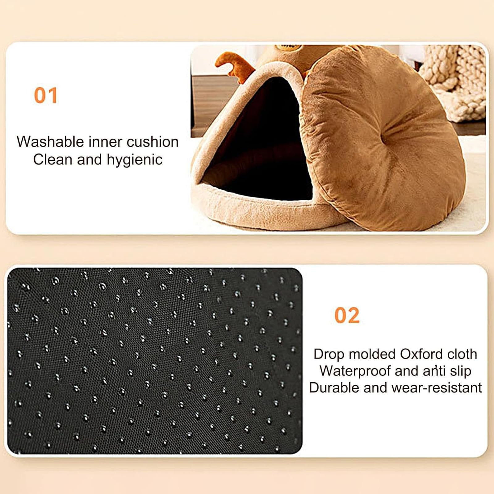 Cuccia per Gatti,Cuccia per Gatti con Tessuto Morbido e soffice,Cuccia Pieghevole per Gatti con Cuscino Reversibile,Cuccia per Gatti a Scomparsa per Animali Domestici, Gatti, Cani,L