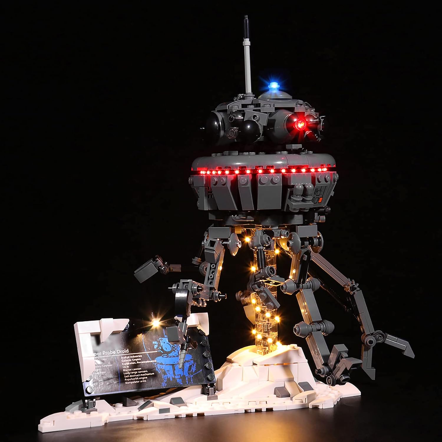 LED Lighting Kit Compatible with Lego 75306 Imperial Probe Droid Building Toy - Lights Only - Decoration LED Light Kit Without Building Block Model (Basic Version)