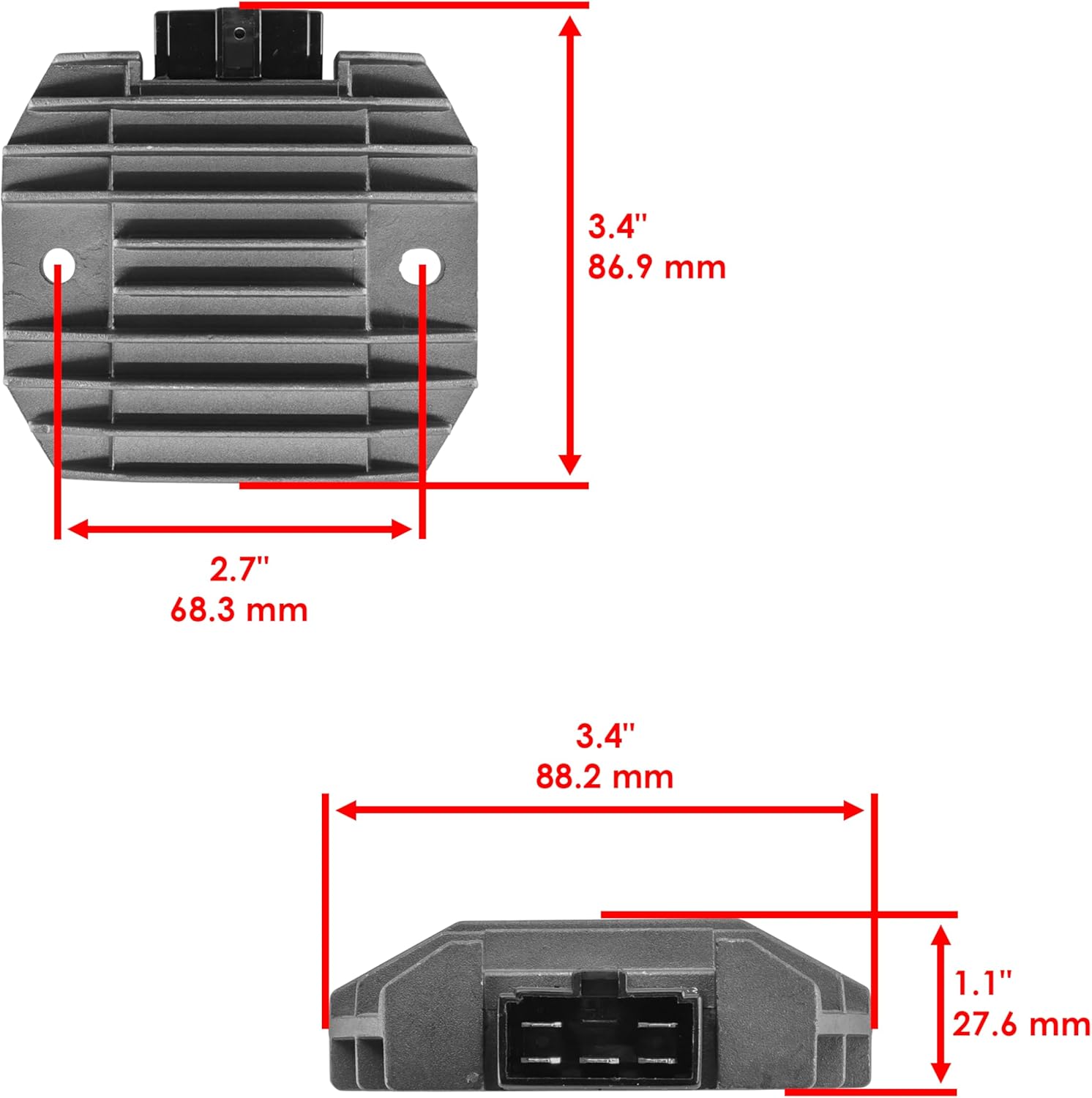 Caltric Stator Regulator Rectifier And Gasket Compatible with Yamaha Fz6R 2009 2010 2011 2012-2017