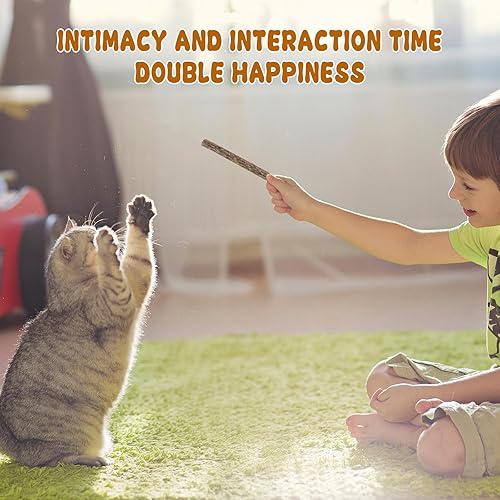 Miniatura 8 de WoLover Silvervine - Palitos para gatos, palitos naturales de hierba gatera Matatabi masticar dientes molar juguetes para gatos gatitos (25 piezas)