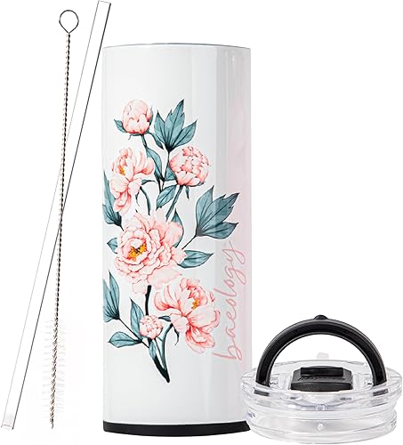 Baeology Taza de viaje de 20 onzas  Taza de café con tapa, vaso de café, apto para lavavajillas, apto para vasos, botella de agua con asa, libre de