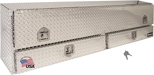 Buyers Products - Caja de herramientas para contratistas 1705641 con cajones inferiores, aluminio diamantado, 72 pulgadas