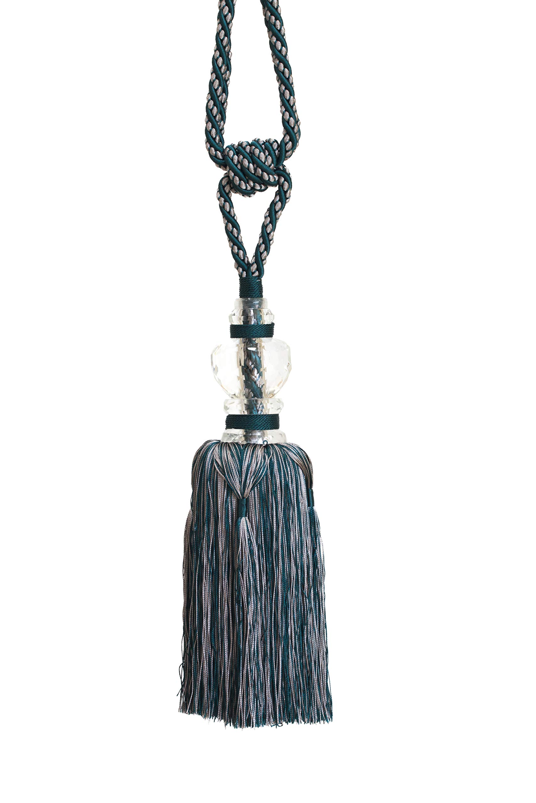 Tie Backs Curtain - Eleanor, Tassel Curtain Rope Tieback Single Hold Backs (Azure)