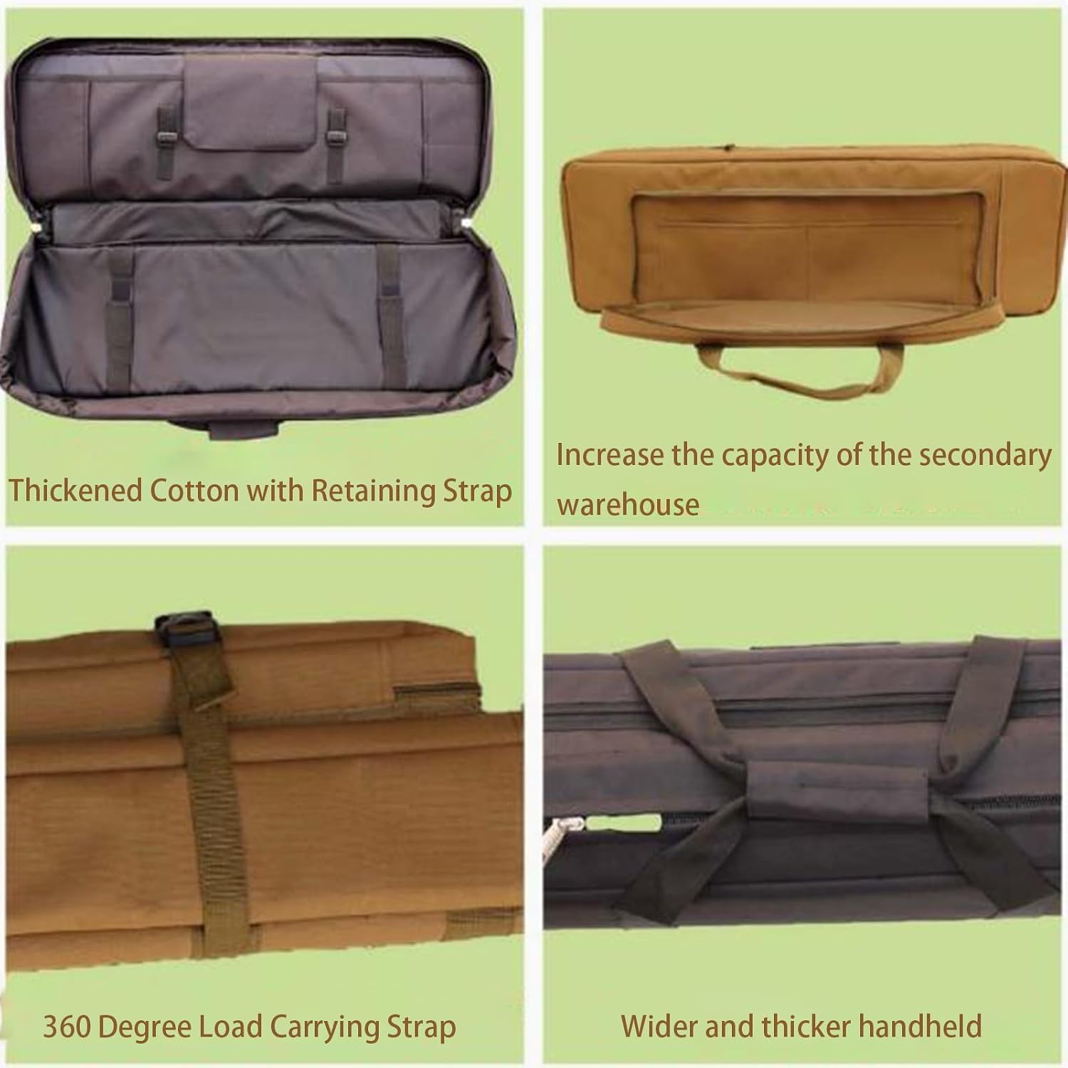 Tactical Rifle Gun Case, Soft Shotgun Carrying Range Bag, Lock-Ready Zippers, EPE Padding, for Outdoor Hunting Shooting, Gun Case Storage & Transportation(CP,43in/110cm)