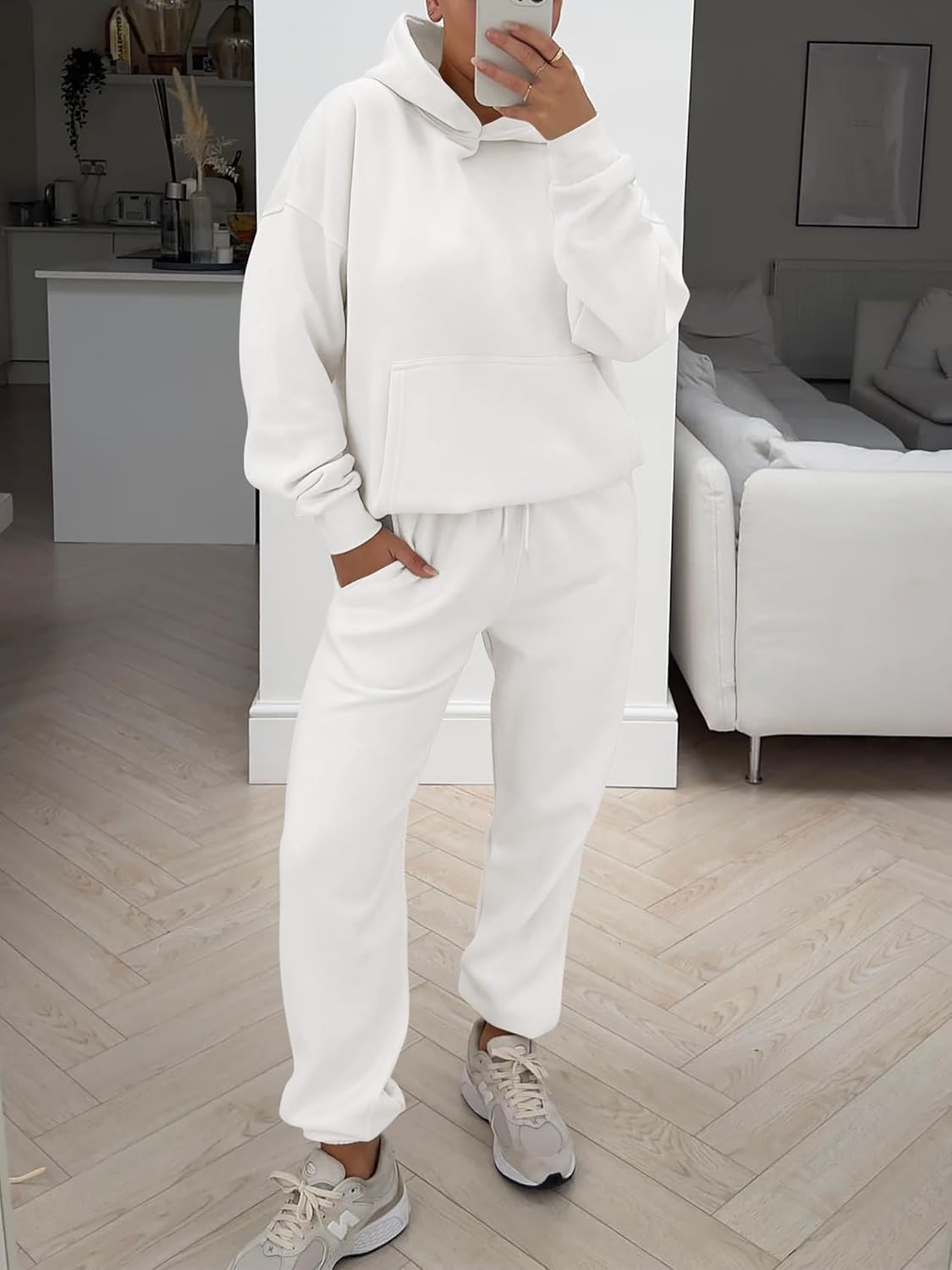 ANRABESS Womens 2 Piece Outfits Lounge Hoodie Oversized Sweatshirt Jogger Sweatpants Y2K Tracksuit Sweatsuit Set Fall Clothes - Image 7