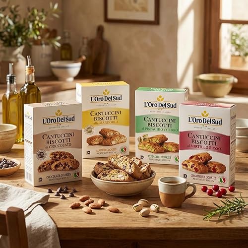 Miniatura 3 de Biscotti tradicional de almendras, Cantuccini d'Abruzzo, Galletas italianas hechas con ingredientes de calidad real, 7.05 oz, 7 oz, L'Oro del Sud