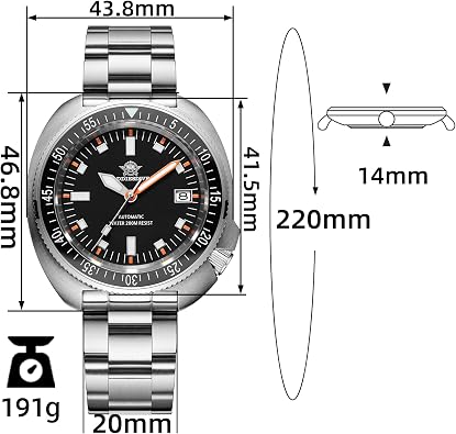 ADDIESDIVE Automatic Watch Diver 200 M Mens Watch Luminous NH35/8215 Analog