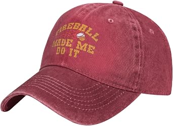 Fireball Made Me Do It Baseball Cowboy Hat Adjustable Trucker Hat Red
