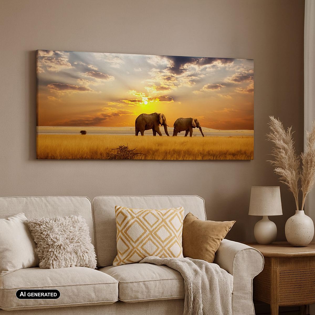 Lienzo Decorativo 120x50cm Moderno Panorámico Paisajes Naturaleza - 3150