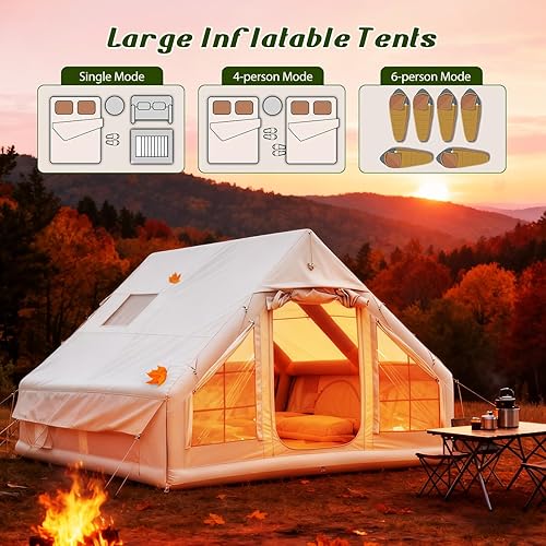 Miniatura 6 de Blow up Tent Inflatable Tent Cold Weather Air Inflatable Waterproof Oxford Fabric